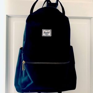 Herschel black canvas backpack